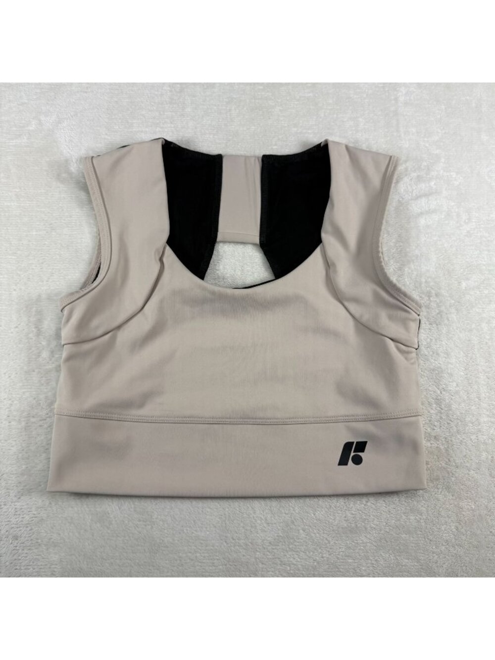 Forme Nude Black Power Bra Large Posture Correcting  Mesh Back Sports Bra